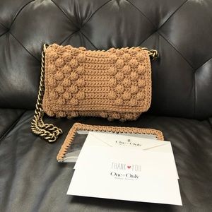 One&Only brand bubble crochet shoulder bag.